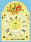 Lackschilduhr Motiv Tulpen Nr.0002  Faller-Uhren Lackschild  Blumenkorb Apfelrose Tulpen reine Handbemalung