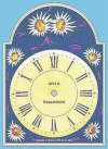 Uhrenschild Motiv Doppel Distel dunkel Nr.0212D Faller-Uhren dunkelblaues Uhrenschild mit Schwarzwlder Silberdistel