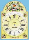 Uhrenschild Motiv  Distelstrauss Nr.213 Faller-Uhren  Uhrenschild Schwarzwlder Silberdistel auf Schwarzwalduhren
