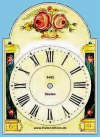 Schilderuhr Sulen mit Motiv Blumenkorb Nr.0492 Faller -Uhren Schilderuhr Sulenuhrenschhild mit Rosenkorb typisches Uhrenmotiv aus dem Schwarzwald