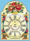 Schilderuhr Motiv Sulen mit Blumenkorb Nr.0592 Faller-uhren Schilderuhr Sulenuhrenschild Geburtstagsuhr mit Beschriftung